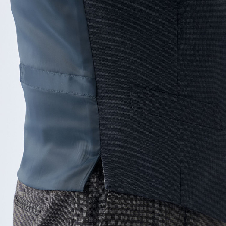 ＪＰ コンフォート 【JOHN PEARSE comfort】【秋冬】リバーシブルジレ(ベスト)/ネイビー＆グレー 紺中間