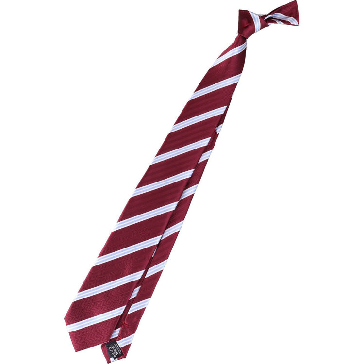 【Unpressure】シルクブレンドストライプネクタイ 7.0cm幅/ワイン×サックス＆ホワイト/ウォッシャブル