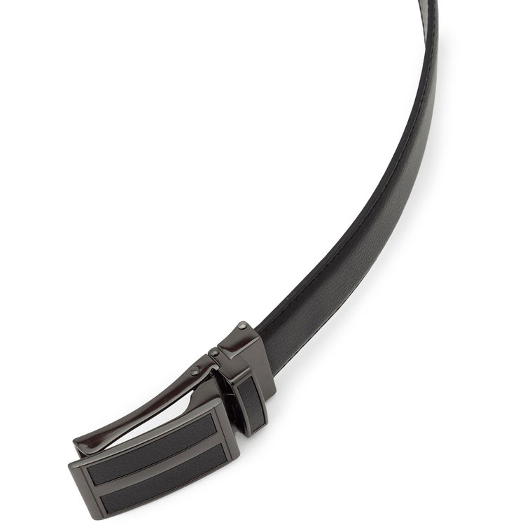 ＫＭＣブラック 【KANSAIMAN collection】【フリーアジャスト仕様/5mm間隔/32段階】バックルベルト 3.0cm幅/ブラック(ウエスト94cmまで対応) 黒