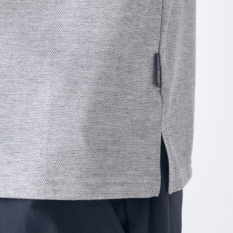 スタンリーブラッカ 【stanley blacker】【半袖】衿切替ポロ/グレー グレー中間