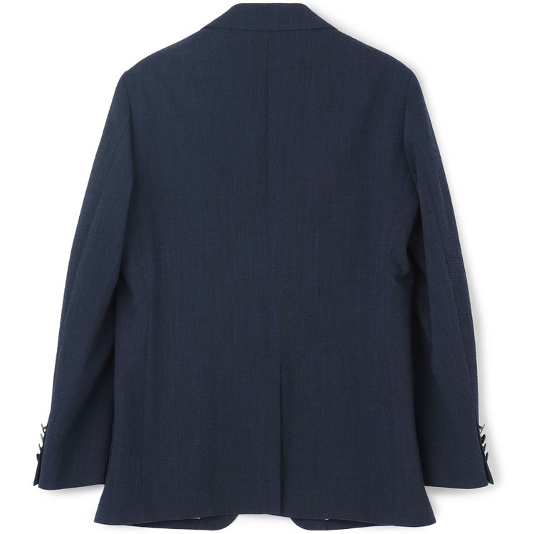 スタンリーブラッカ 【stanley blacker new york】【春夏】2釦シングルジャケット/ネイビー/ストレッチ＆サッカー 紺濃色