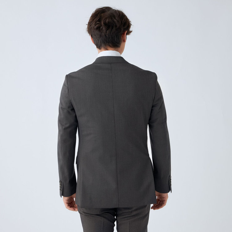 ＪＰ コンフォート  【ULTRA MOVE CROSS】【JOHN PEARSE comfort】【年間】2釦シングルジャケット/グレー×カルゼ グレー濃色