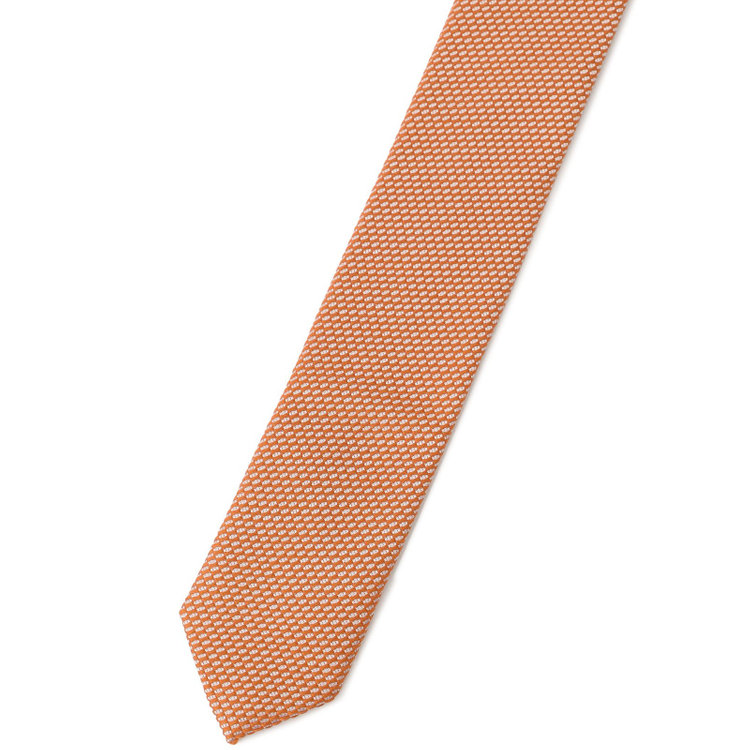 カンサイマンブルー 【イージーパーソナルカラータイ】【KANSAIMAN collection】シルクネクタイ＆ポケットチーフ付き/8.0㎝/春 オレンジ その他