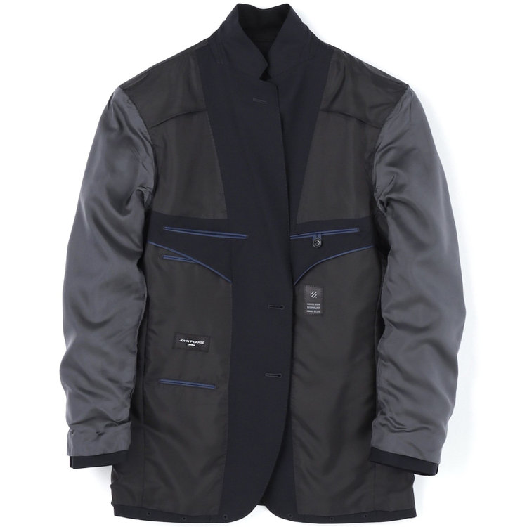 ＪＰセレクトライン 【JOHN PEARSE Black SELECT LINE】【年間】2釦シングルスーツ 0タック/ネイビー×ソリッド/ULTRA TOUGH S/SHOWER CLEAN/※裾直し必要 紺濃色