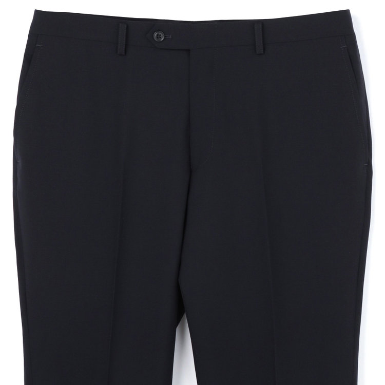 ＪＰセレクトライン 【JOHN PEARSE Black SELECT LINE】【年間】2釦シングルスーツ 0タック/ネイビー×ソリッド/ULTRA TOUGH S/SHOWER CLEAN/※裾直し必要 紺濃色