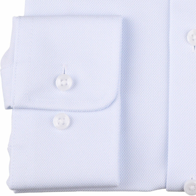 KONAKA　アウトレット 【WEB限定/OUTLET/汚れ・キズ等有】【JOHN PEARSE comfort navy】【ノーアイロン】ワイドカラードレスワイシャツ/ブルー×ドビー/ULTRA MOVE/ニット素材 ブルー系(青)