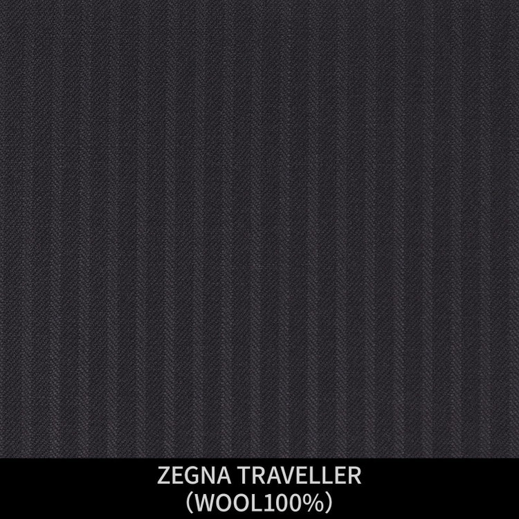ＪＰ コンフォート 【パターンオーダー】【JOHN PEARSE comfort 3釦段返り】【春夏】スーツ/ZEGNA TRAVELLER/ブラック×シャドーストライプ(WOOL100%) ブラック系(黒)
