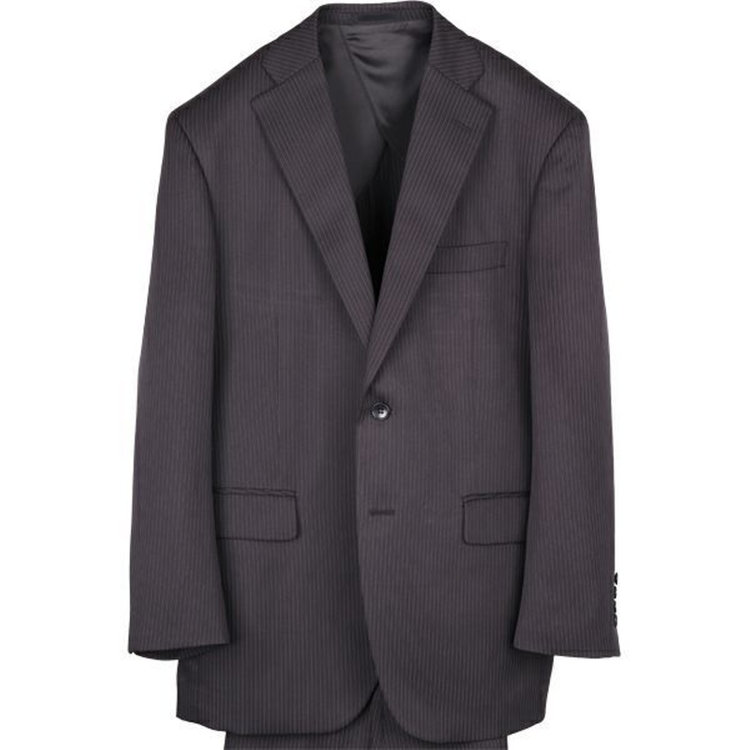 トゥルートップ 【TRUE TOP】【秋冬】2釦シングルスーツ 1タック/ブラック×ストライプ ブラック系(黒)