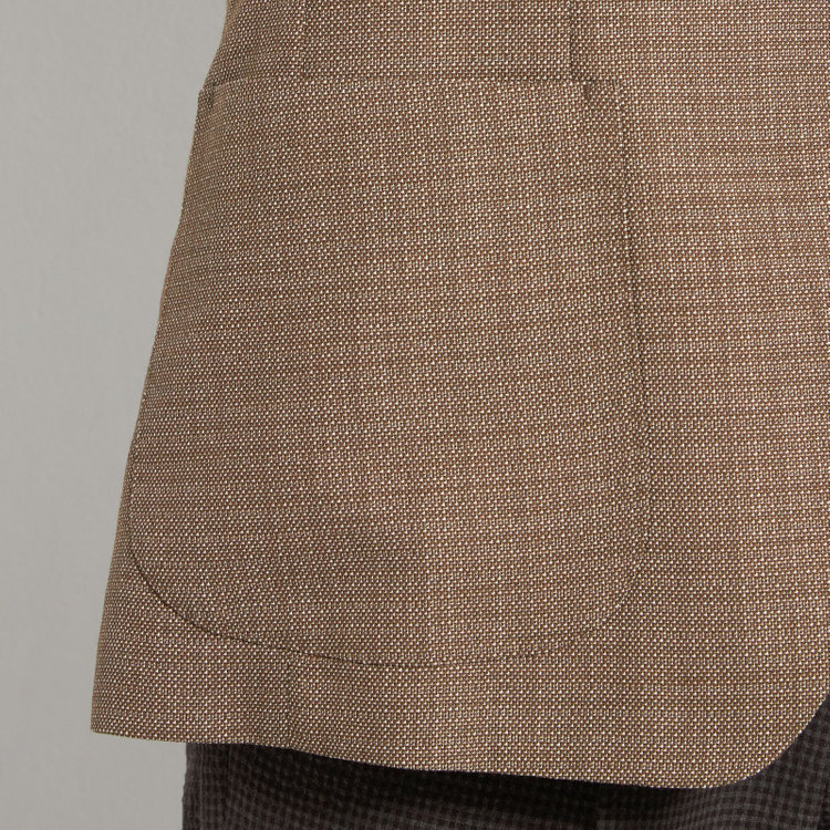 スタンリーブラッカ  【stanley blacker new york】【春夏】3釦段返りジャケット/ブラウン 茶中間