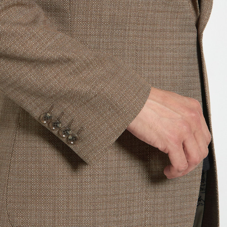 スタンリーブラッカ  【stanley blacker new york】【春夏】3釦段返りジャケット/ブラウン 茶中間