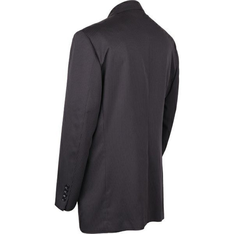 トゥルートップ 【TRUE TOP】【秋冬】2釦シングルスーツ 1タック/ブラック×ストライプ ブラック系(黒)