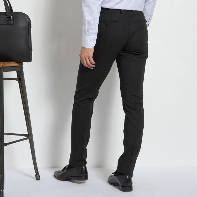 ＪＰ コンフォート 【JOHN PEARSE comfort】【春夏】2釦シングルスーツ ショートタック/ブラック×チェック/REAL BLACK/NEW ZEALAND WOOL/SHOWER CLEAN/SustainaBee Wool/※裾上げ必要 黒