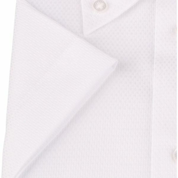 ジョンピアース 【半袖】【JOHN PEARSE White】【形態安定】ボタンダウンドレスシャツ/ホワイト×ドビー/Oil guard ホワイト系(白)
