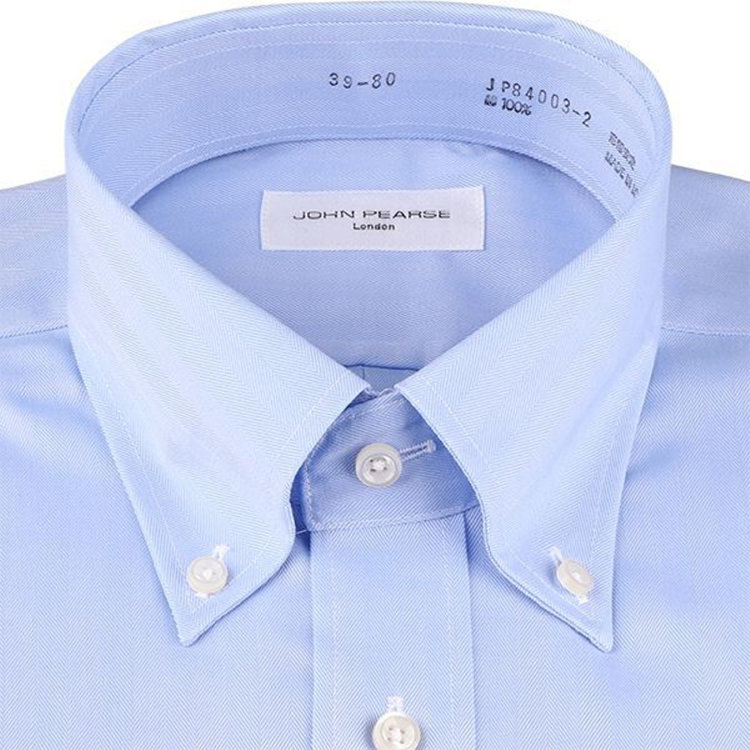 KONAKA　アウトレット 【WEB限定/OUTLET/汚れ・キズ等有】【JOHN PEARSE White】【形態安定】ボタンダウンドレスシャツ/ブルー×ドビーストライプ ブルー系(青)