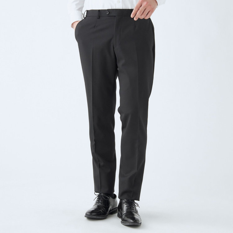 ＪＰ コンフォート 【JOHN PEARSE comfort】【年間】7WAY コーディネイトパンツ付き/2釦シングルスリーピーススーツ ショートタック/ブラック×ツイル+グレーパンツ/ULTRA MOVE/ウエストシャーリング/ウォッシャブル/ストレッチ/※裾上げ必要 黒