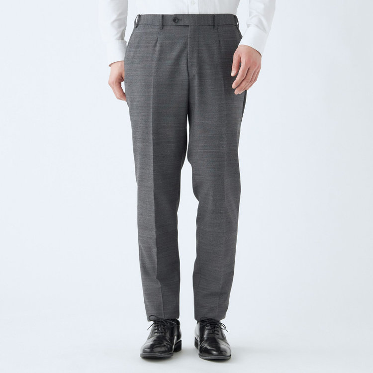 ＪＰ コンフォート 【JOHN PEARSE comfort】【年間】7WAY コーディネイトパンツ付き/2釦シングルスリーピーススーツ ショートタック/ブラック×ツイル+グレーパンツ/ULTRA MOVE/ウエストシャーリング/ウォッシャブル/ストレッチ/※裾上げ必要 黒