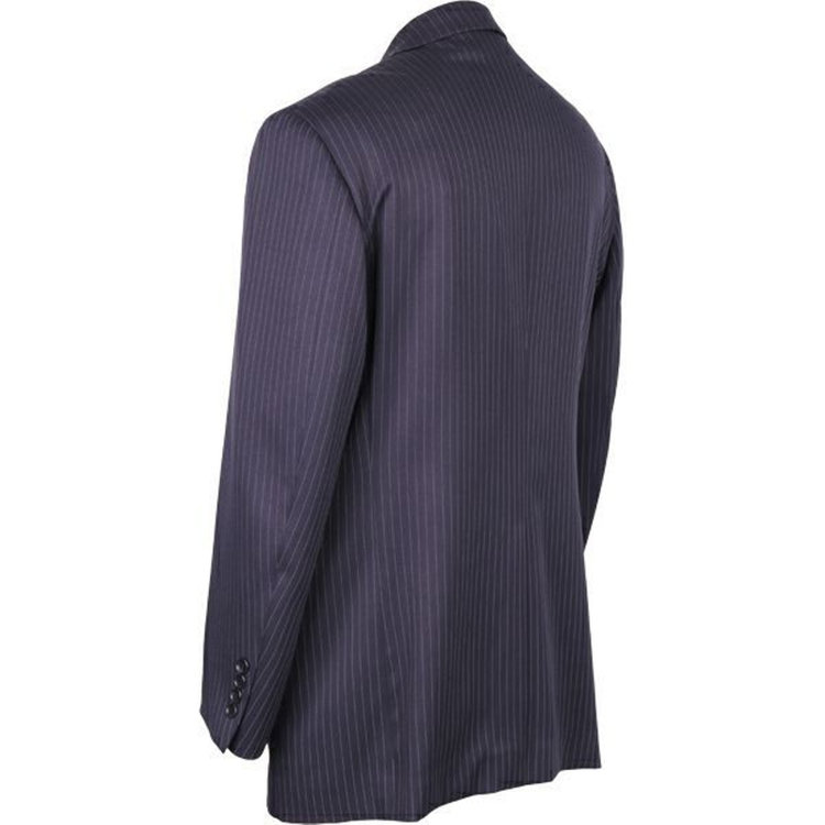 トゥルートップ 【TRUE TOP】【秋冬】2釦シングルスーツ 1タック/ネイビー×ストライプ ネイビー系(紺)