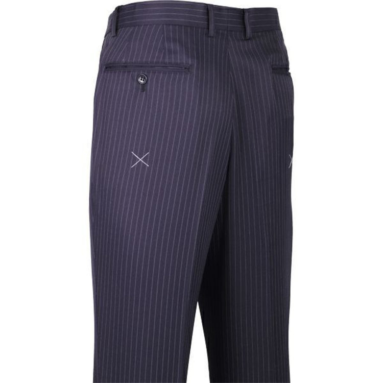 トゥルートップ 【TRUE TOP】【秋冬】2釦シングルスーツ 1タック/ネイビー×ストライプ ネイビー系(紺)