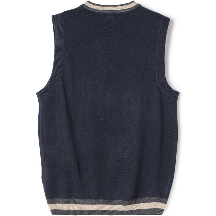 スタンリーブラッカ 【stanley blacker new york】ニットベスト/ネイビー 紺中間