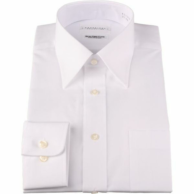 KONAKA　アウトレット 【WEB限定/OUTLET/汚れ・キズ等有】【KANSAIMAN collection】【形態安定】【レキュラーシルエット】レギュラーカラードレスワイシャツ/ホワイト×ソリッド ホワイト系(白)