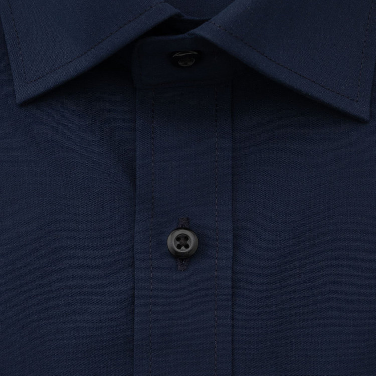 ジョンピアースブラック 【JOHN PEARSE Black】【SLIM】【形態安定】ワイドカラーワイシャツ/ネイビー 紺濃色