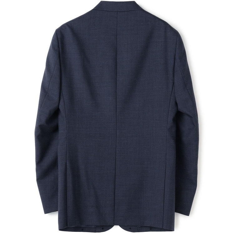 ＪＰ コンフォート 【JOHN PEARSE comfort】【春夏】2釦シングルスーツ ショートタック/ネイビー×千鳥柄/REAL NAVY/NEW ZEALAND WOOLSHOWER CLEAN/SustainaBee Wool/※裾上げ必要 青中間