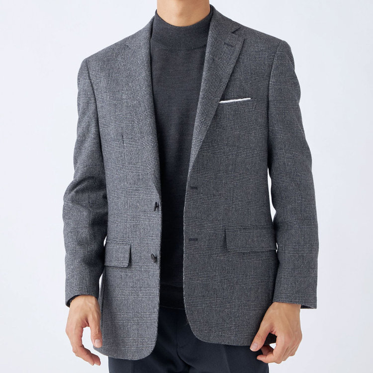 ＪＰコンフォート ネイビー 【JOHN PEARSE comfort navy】【秋冬】ハイネックセーター/ダークグレー/洗える×毛玉レス グレー濃色