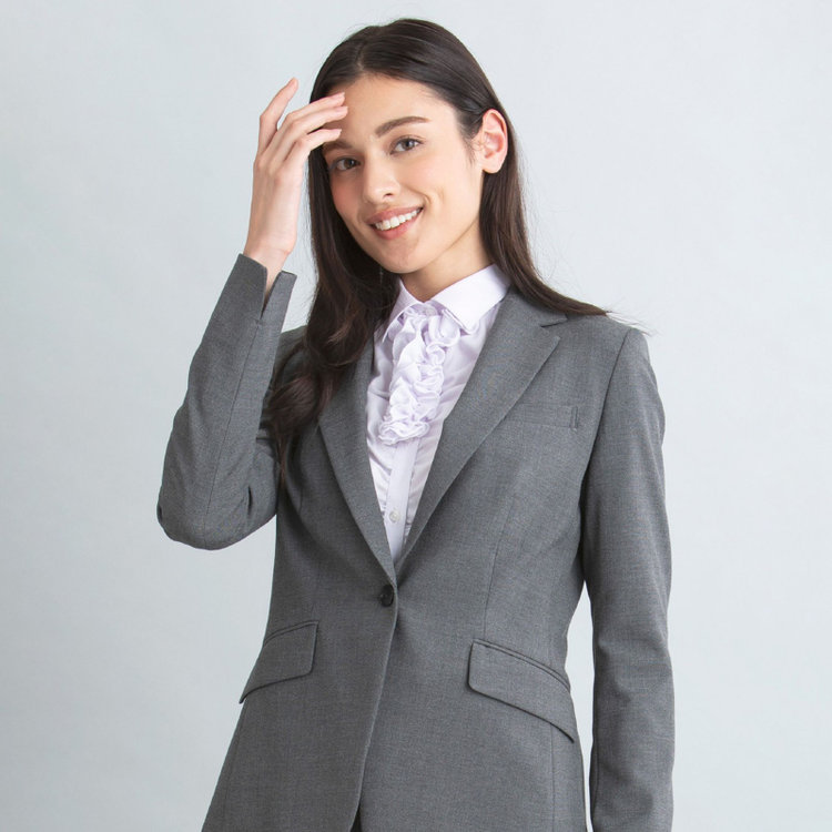 ナチュラル　ビューティー 【NATURAL BEAUTY】ギャザー＆フリル取り外しブラウス/パープル×ドビーツイル 紫淡色