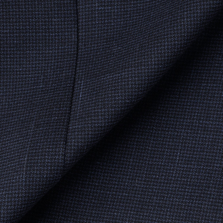 ＪＰ コンフォート 【JOHN PEARSE comfort】【春夏】2釦シングルスーツ ショートタック/ネイビー×千鳥柄/REAL NAVY/NEW ZEALAND WOOLSHOWER CLEAN/SustainaBee Wool/※裾上げ必要 青中間