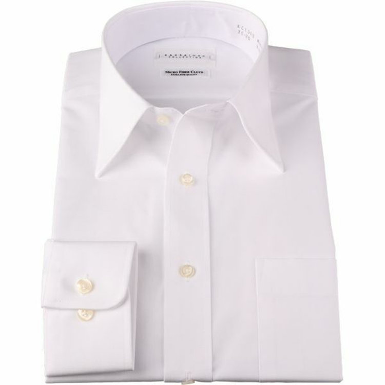KONAKA　アウトレット 【WEB限定/OUTLET/汚れ・キズ等有】【KANSAIMAN collection】【形態安定】【レキュラーシルエット】レギュラーカラードレスワイシャツ/ホワイト×ソリッド ホワイト系(白)