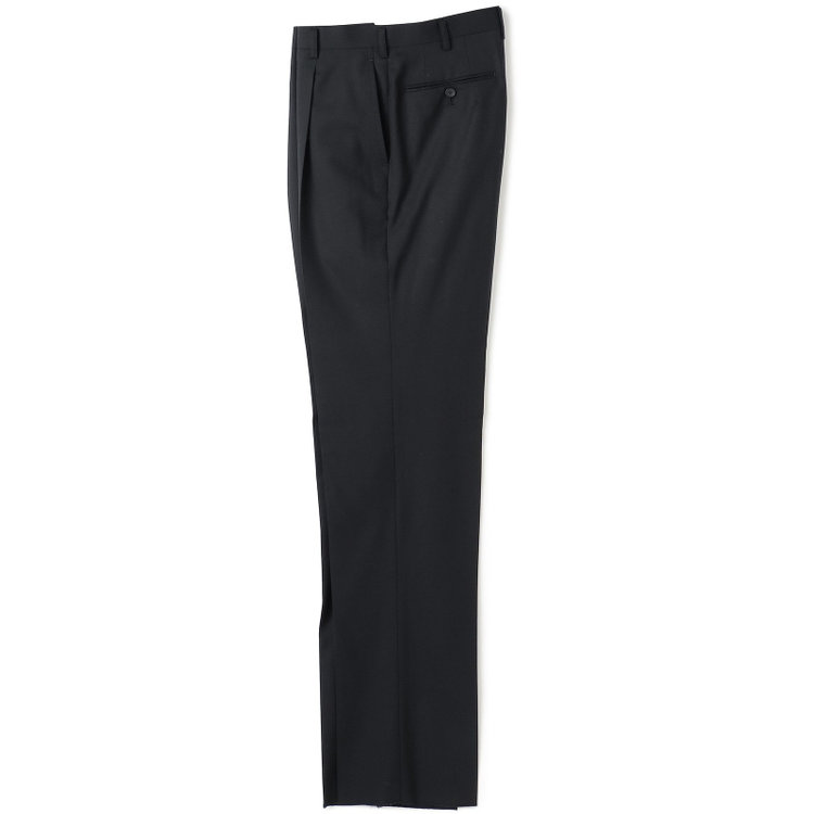 ドナートヴィンチ 【Donato Vinci Italy】【春夏】2釦シングルスーツ 1タック/ブラック×カルゼ/REAL BLACK COLLECTION/NEW ZEALAND LIMITED WOOL/※裾上げ必要 黒