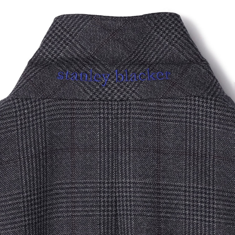 スタンリーブラッカ 【stanley blacker new york】【秋冬】2釦ジャケット/クラシックグレンチェック 紺中間