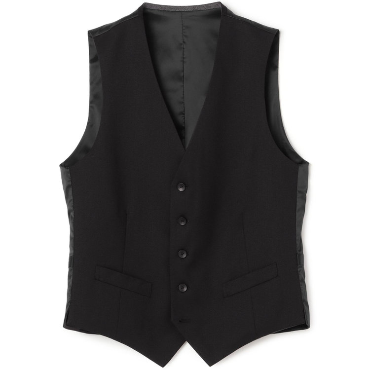 ＪＰ コンフォート 【JOHN PEARSE comfort】【年間】7WAY コーディネイトパンツ付き/2釦シングルスリーピーススーツ ショートタック/ブラック×ツイル+グレーパンツ/ULTRA MOVE/ウエストシャーリング/ウォッシャブル/ストレッチ/※裾上げ必要 黒