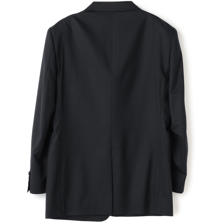 ドナートヴィンチ 【Donato Vinci Italy】【春夏】2釦シングルスーツ 1タック/ブラック×カルゼ/REAL BLACK COLLECTION/NEW ZEALAND LIMITED WOOL/※裾上げ必要 黒