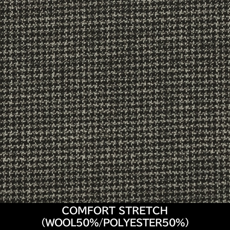 ジョンピアース 【パターンオーダー】【JOHN PEARSE WHITE 2釦】【春夏】スーツ/COMFORT STRETCH/グレー×チェック(WOOL50%/POLYESTER50%) グレー系(灰)