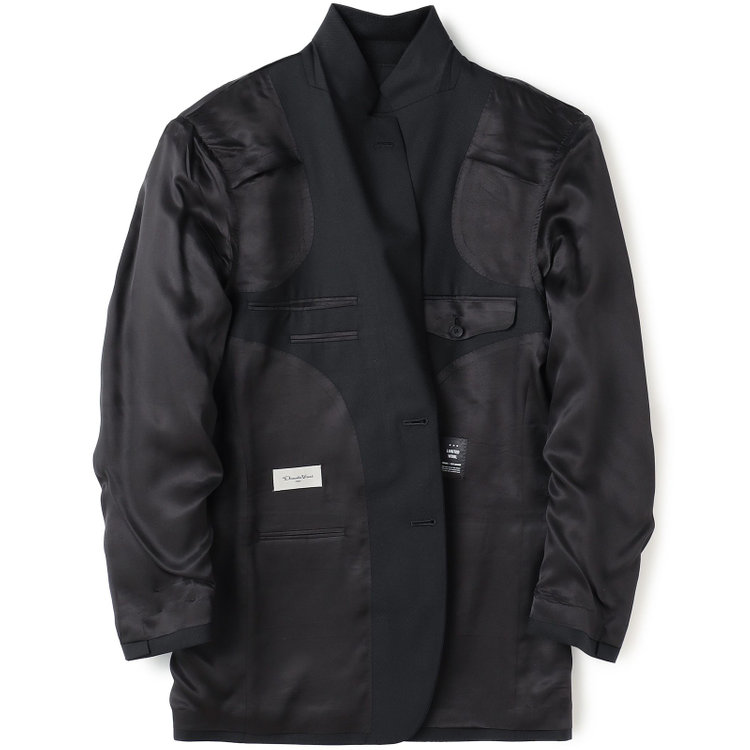 ドナートヴィンチ 【Donato Vinci Italy】【春夏】2釦シングルスーツ 1タック/ブラック×カルゼ/REAL BLACK COLLECTION/NEW ZEALAND LIMITED WOOL/※裾上げ必要 黒