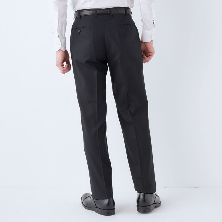ドナートヴィンチ 【Donato Vinci Italy】【春夏】2釦シングルスーツ 1タック/ブラック×カルゼ/REAL BLACK COLLECTION/NEW ZEALAND LIMITED WOOL/※裾上げ必要 黒