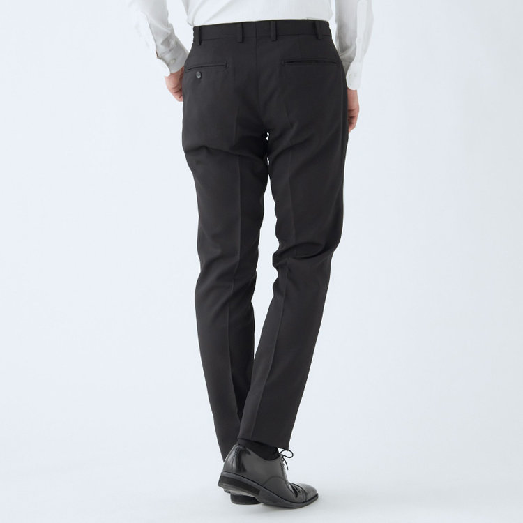 ＪＰ コンフォート 【JOHN PEARSE comfort】【年間】2釦シングルスーツ ショートタック/ブラック×ソリッド/ULTRA MOVE/TRABEST/※裾上げ必要※ベストは別売りです 黒