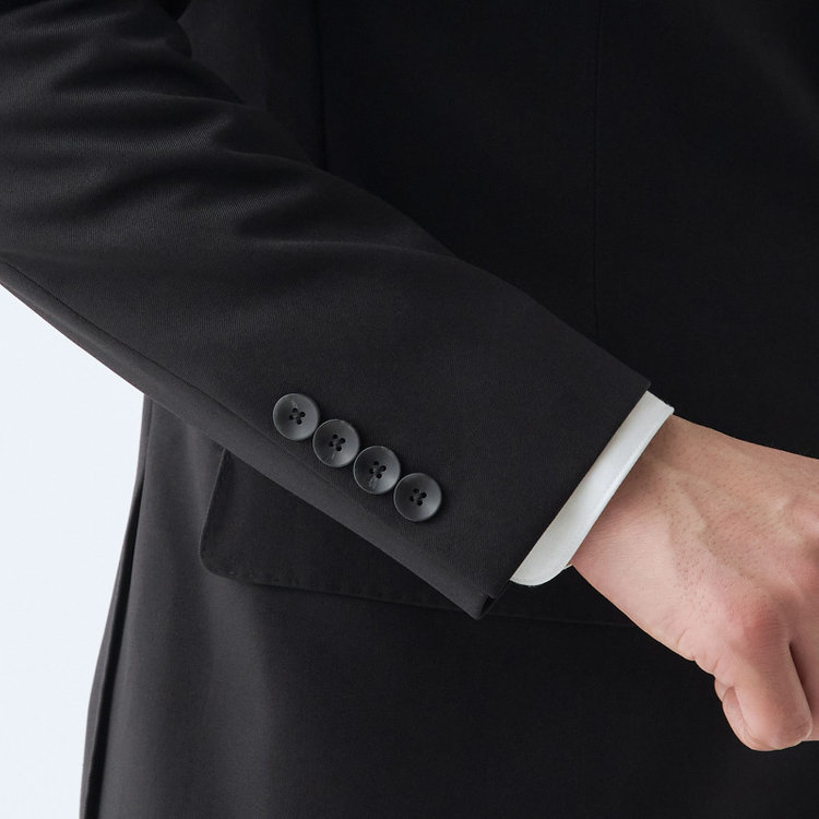 ＪＰ コンフォート 【JOHN PEARSE comfort】【年間】2釦シングルスーツ ショートタック/ブラック×ソリッド/ULTRA MOVE/TRABEST/※裾上げ必要※ベストは別売りです 黒