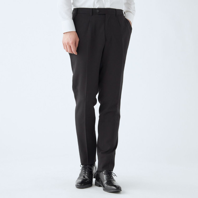 ＪＰ コンフォート 【JOHN PEARSE comfort】【年間】2釦シングルスーツ ショートタック/ブラック×ソリッド/ULTRA MOVE/TRABEST/※裾上げ必要※ベストは別売りです 黒