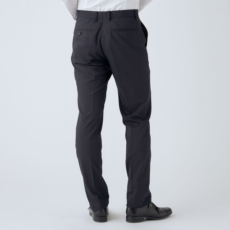 ＪＰセレクトライン 【JOHN PEARSE Black SELECT LINE】【春夏】2釦シングルスーツ/ネイビー×シャドーストライプ/SHOWER CLEAN/※裾上げ必要 紺中間