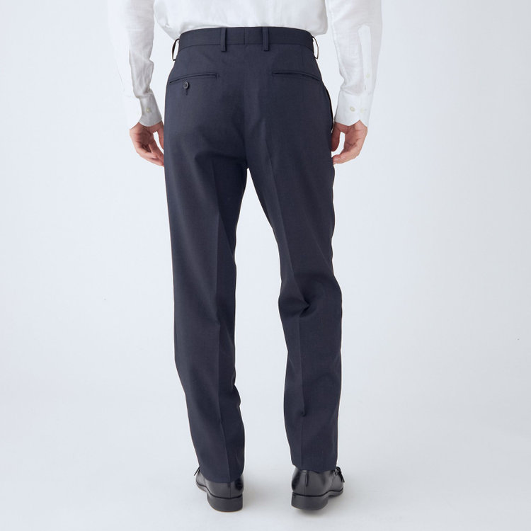 ＫＡＮＳＡＩＭＡＮ 【KANSAIMAN collection】【秋冬】2釦シングルスーツ ショートタック/ネイビー/SHOWER CLEAN/※裾上げ必要 紺中間