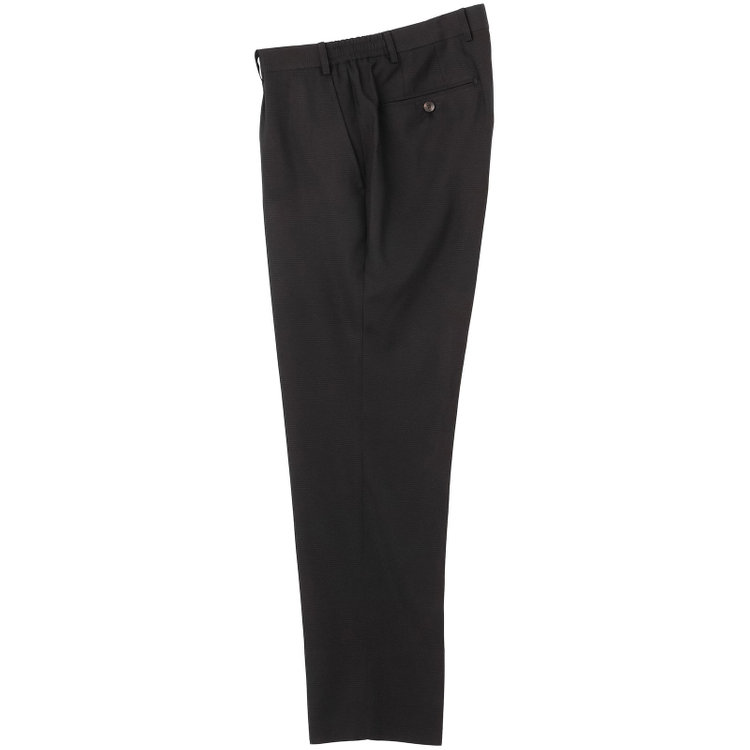 ＪＰ コンフォート 【JOHN PEARSE comfort】【春夏】2釦シングルスーツ 1タック/ブラック×チェック/ウエストシャーリング/COOL MAX/※パンツ裾上げ済み仕様 黒