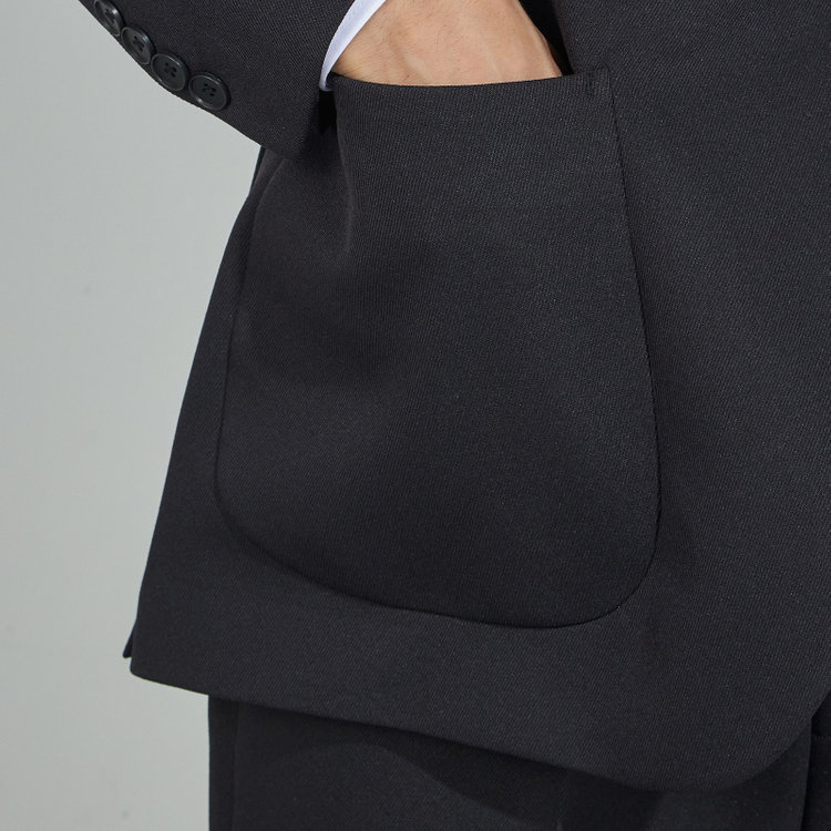 ハイスペックモーション 【HIGH SPEC MOTION】【秋冬】2釦シングルジャケット/ブラック/パッチポケット 黒