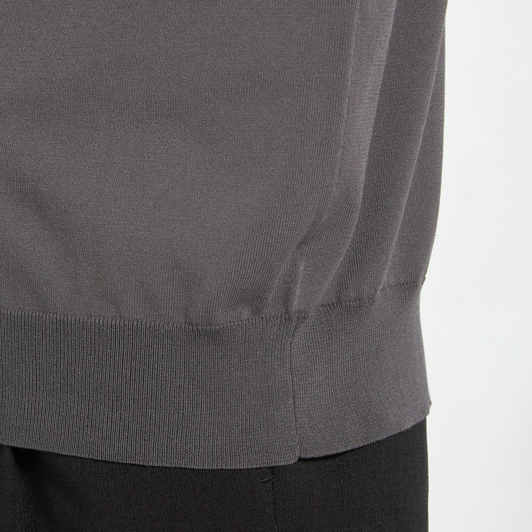 ジョンピアース 【JOHN PEARSE comfort navy】【半袖】ニットポロ/グレー グレー濃色