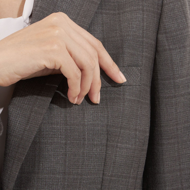 ソノタ（KONAKA用） 【Diana】【秋冬】ジャケット/グレー×チェック/ウォッシャブル＆ストレッチ グレー中間