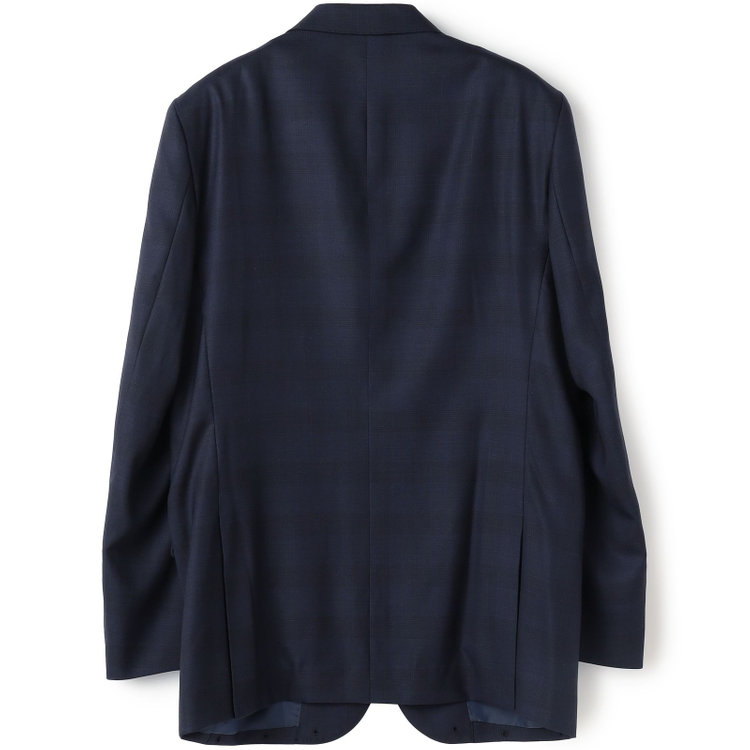 ＫＡＮＳＡＩＭＡＮ 【KANSAIMAN collection】【春夏】Real navy collection / ネイビー×チェック/ 2釦ワンタック/ シャワークリーン/ シロセット ※裾直し必要 紺中間