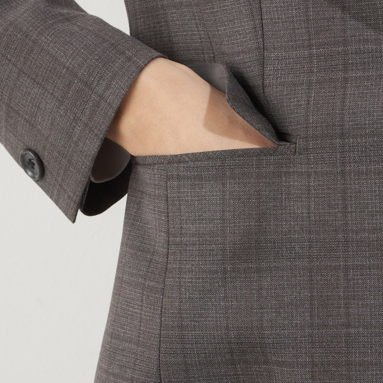 ソノタ（KONAKA用） 【Diana】【秋冬】ジャケット/グレー×チェック/ウォッシャブル＆ストレッチ グレー中間