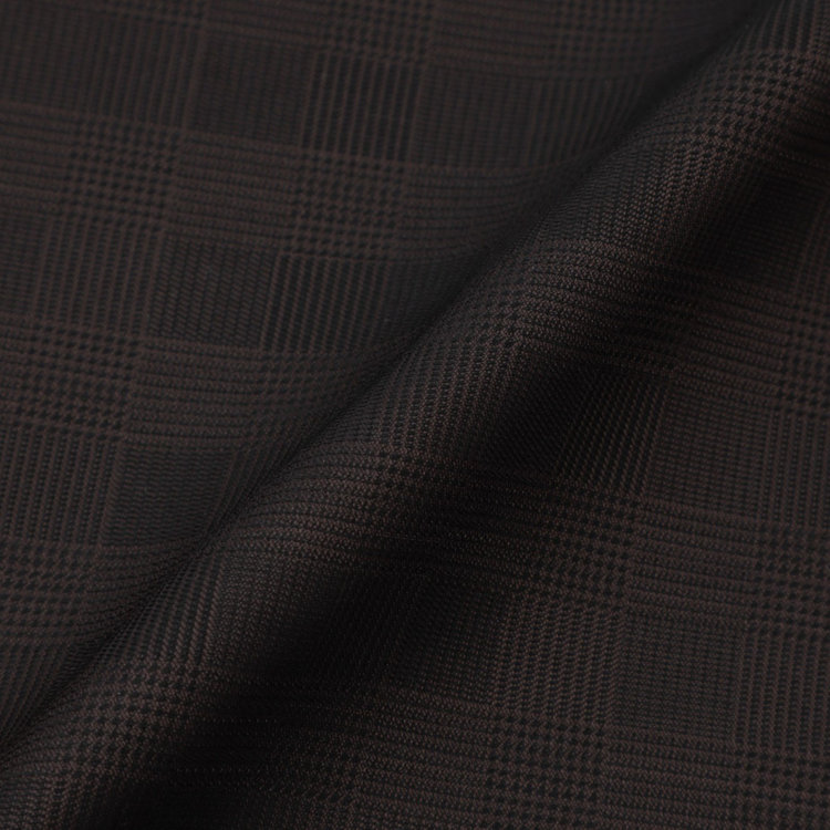 ソノタ（KONAKA用） ラウンドポケットチーフ/ダークブラウン×チェック 茶中間