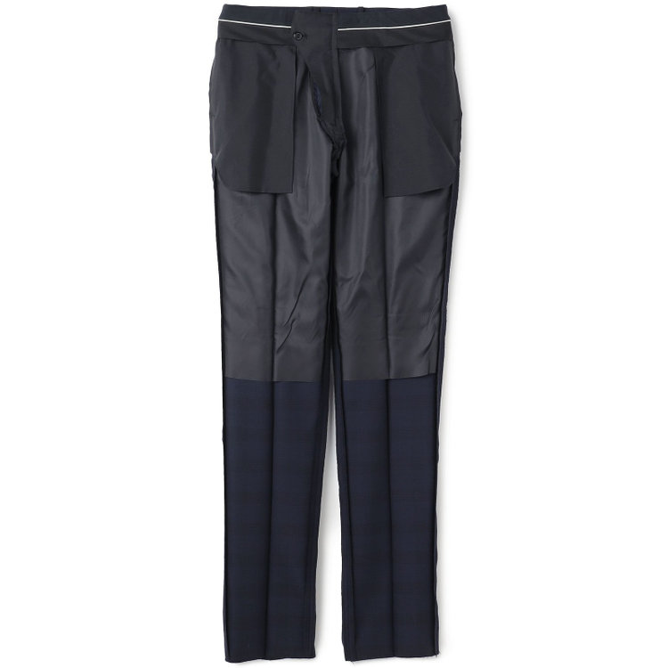 ＫＡＮＳＡＩＭＡＮ 【KANSAIMAN collection】【春夏】Real navy collection / ネイビー×チェック/ 2釦ワンタック/ シャワークリーン/ シロセット ※裾直し必要 紺中間